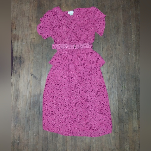Vtg. Joy Gordon Elegant Pink Dress - Picture 1 of 3